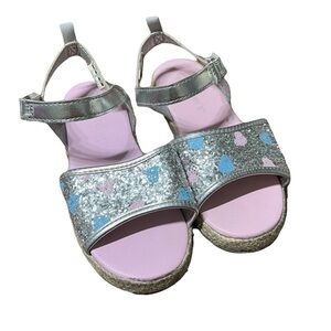 Carter’s sandals girl heart glitter size 11